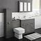 Keswick Grey 1015mm Sink Vanity Unit, Tall Boy + Toilet Package Large Image