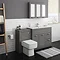 Keswick Grey 1015mm Sink Vanity Unit + Toilet Package Large Image
