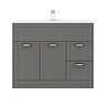 Keswick Grey 1015mm Traditional Floorstanding Vanity Unit  Standard Large Image