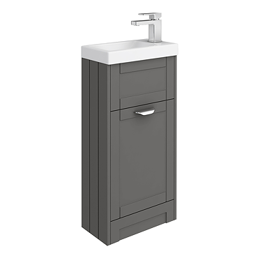 Keswick Grey 405mm Traditional Cloakroom Vanity Unit