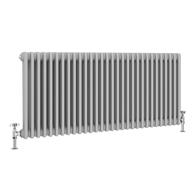 Keswick Grey 600 x 1355mm Cast Iron Style Traditional 2 Column Radiator