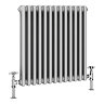 Keswick Grey 600 x 592mm Cast Iron Style Traditional 2 Column Radiator Large Image