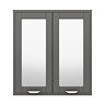 Keswick Grey 600mm Traditional Wall Hung 2 Door Mirror Cabinet  Feature Large Image