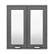 Keswick Grey 600mm Traditional Wall Hung 2 Door Mirror Cabinet  Feature Large Image