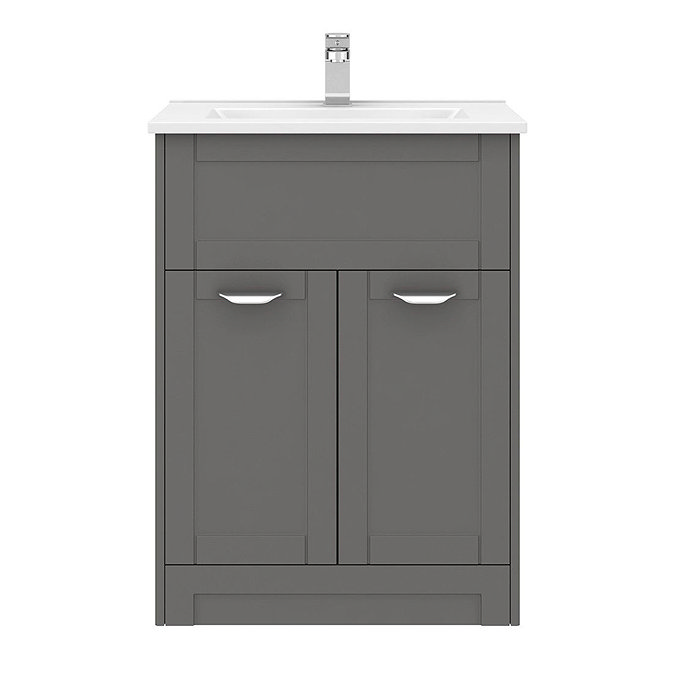 Keswick Grey 620mm Traditional Floorstanding Vanity Unit  Standard Large Image