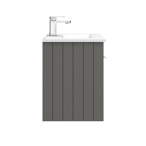 Keswick Grey 620mm Traditional Wall Hung 2 Door Vanity Unit Victorian