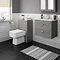 Keswick Grey 620mm Traditional Wall Hung 2 Drawer Vanity Unit  Feature Large Image