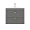 Keswick Grey 620mm Traditional Wall Hung 2 Drawer Vanity Unit  Standard Large Image