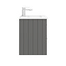 Keswick Grey 620mm Traditional Wall Hung 2 Drawer Vanity Unit  In Bathroom Large Image