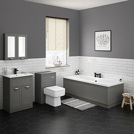 Keswick Grey Bathroom Suite Medium Image
