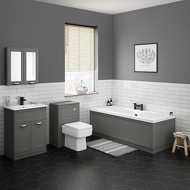 Keswick Grey Bathroom Suite  Profile Large Image