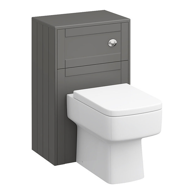 Keswick Grey 620mm Sink Vanity Unit + Toilet Package Victorian