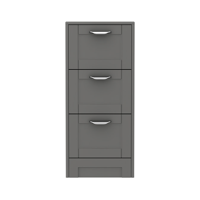 Keswick Grey 350mm Traditional 3 Drawer Storage Unit  Profile Large Image