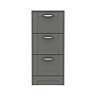 Keswick Grey 350mm Traditional 3 Drawer Storage Unit  Profile Large Image