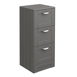 Keswick Grey Traditional 3 Drawer Storage Unit Large Image