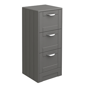 Keswick Grey Traditional 3 Drawer Storage Unit Large Image