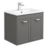 Keswick Grey Wall Hung 2-Door Vanity Unit + Toilet Package  Profile Large Image