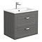 Keswick Grey Wall Hung 2-Drawer Vanity Unit + Toilet Package  Profile Large Image