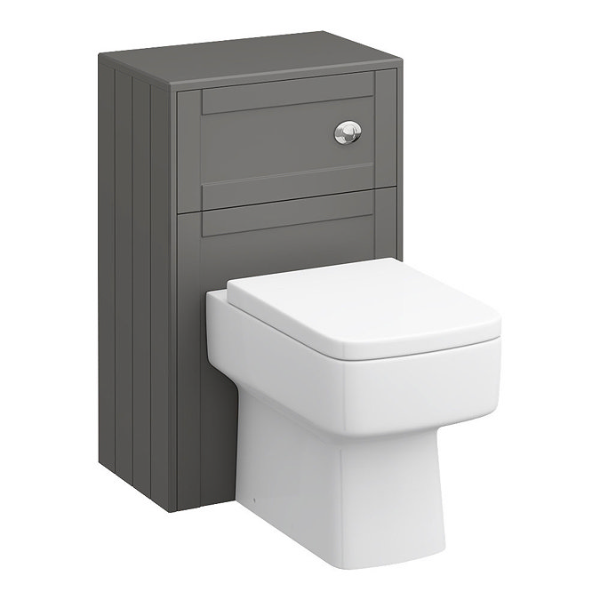 Keswick Grey Wall Hung 2-Drawer Vanity Unit + Toilet Package  Standard Large Image