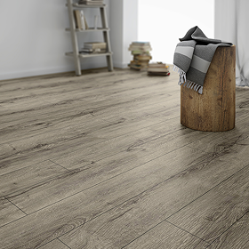 Keswick Light Grey Oak Luxury Click Vinyl 1220 x 181 Waterproof Plank Flooring (Pack of 10)