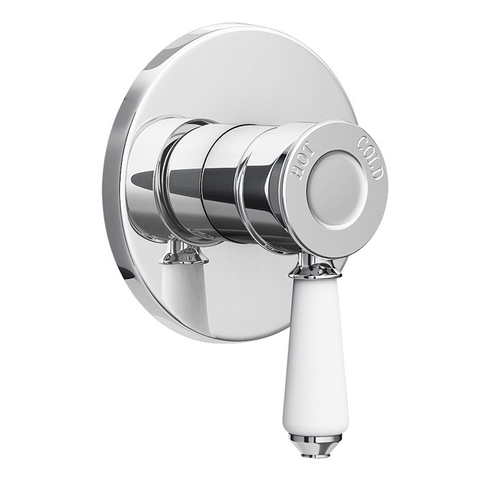 Keswick Round Traditional Chrome Concealed Manual Shower Valve Large Image