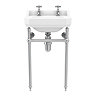 Keswick Traditional 500mm Basin & Chrome Wash Stand  Standard Large Image