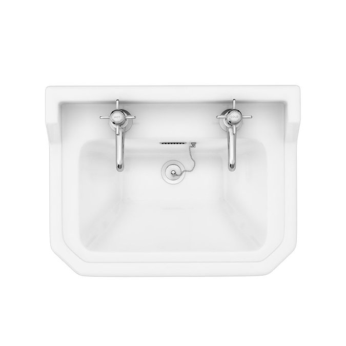 Keswick Traditional 500mm Basin & Chrome Wash Stand  additional Large Image