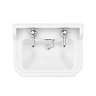 Keswick Traditional 500mm Basin & Chrome Wash Stand  additional Large Image