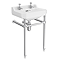 Keswick Traditional 560mm Basin & Chrome Wash Stand 2 Tap Hole