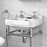 Keswick Traditional 560mm Basin & Chrome Wash Stand  Standard Large Image