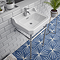 Keswick Traditional 560mm Basin & Chrome Wash Stand 1 Tap Hole