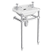 Keswick Traditional 515mm Cloakroom Basin 2TH & Chrome Wash Stand