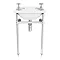 Keswick Traditional 515mm Cloakroom Basin 2TH & Chrome Wash Stand  Feature Large Image