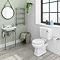 Keswick Traditional 515mm Cloakroom Basin 2TH & Chrome Wash Stand  In Bathroom Large Image