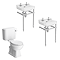 Keswick Traditional Double Basin En-Suite Bathroom Suite (Soft-Close Seat – 2 x 560mm 2TH Basins)