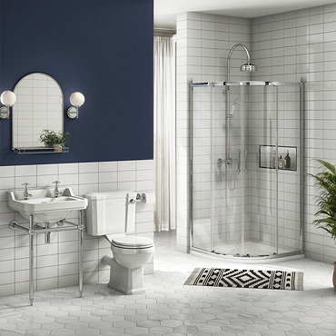 Keswick Traditional En Suite Bathroom Suite (800 x 800mm Enclosure)  Profile Large Image