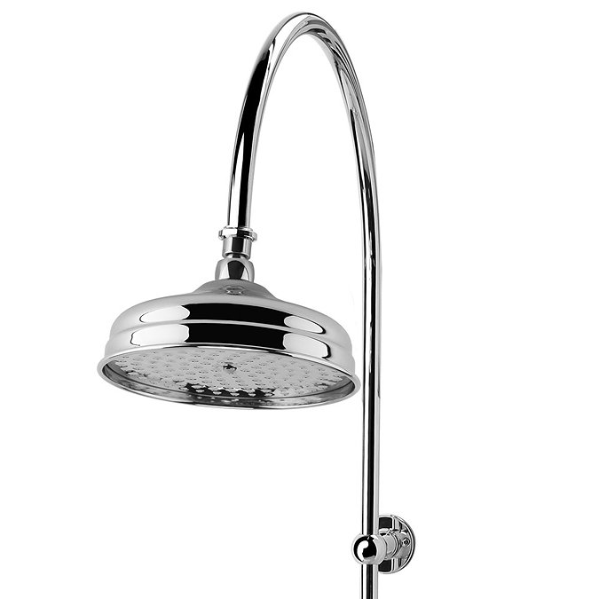 Keswick Traditional Exposed Manual Mixer Shower with Arching Shower Riser Kit  Profile Large Image