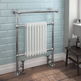 Keswick Traditional 963 x 673mm Heated Towel Rail Radiator (8 Sections)