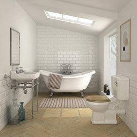 Keswick Traditional Roll Top Bath Suite (1750mm) Medium Image