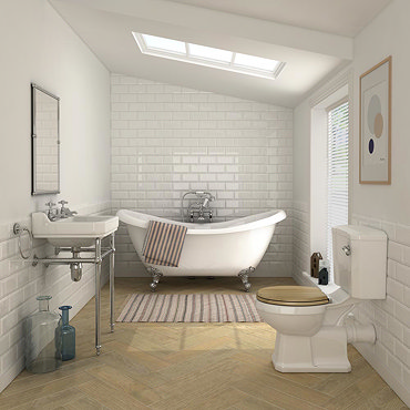 Keswick Traditional Roll Top Bath Suite (1750mm)  Profile Large Image
