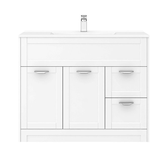 Keswick White 1015mm Traditional Floorstanding Vanity Unit  Standard Large Image