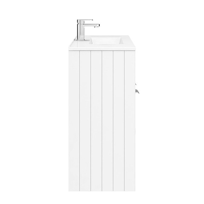 Keswick White 1015mm Traditional Floorstanding Vanity Unit  In Bathroom Large Image