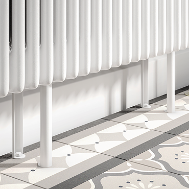 Keswick White 2 Column Radiator Feet