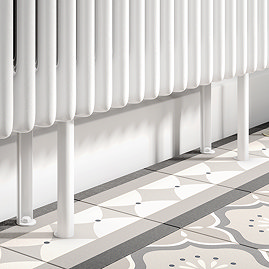 Keswick White 4 Column Radiator Feet