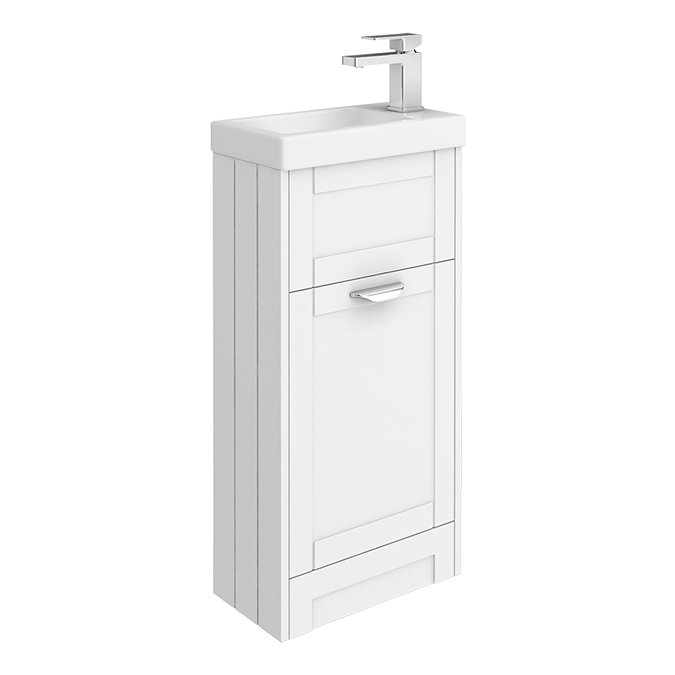 Keswick White 405mm Traditional Cloakroom Vanity Unit