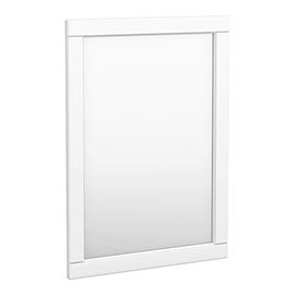 Keswick White 500 x 700mm Traditional Wall Hung Framed Mirror Medium Image
