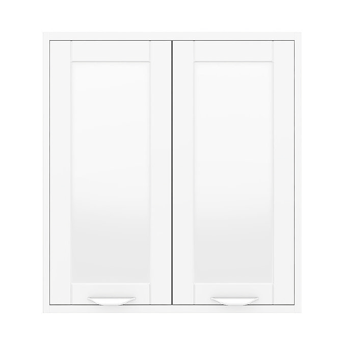 Keswick White 600mm Traditional Wall Hung 2 Door Mirror Cabinet  Feature Large Image
