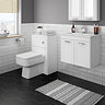 Keswick White 620mm Traditional Wall Hung 2 Door Vanity Unit  Profile Large Image