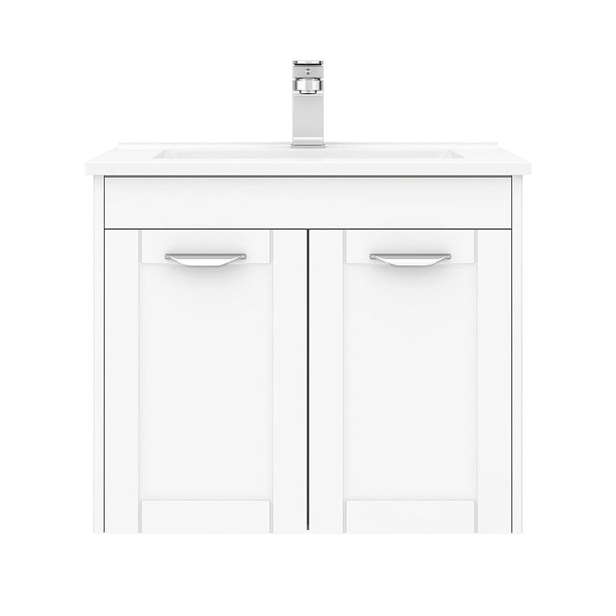 Keswick White 620mm Traditional Wall Hung 2 Door Vanity Unit  Standard Large Image