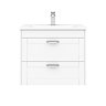 Keswick White 620mm Traditional Wall Hung 2 Drawer Vanity Unit  Standard Large Image